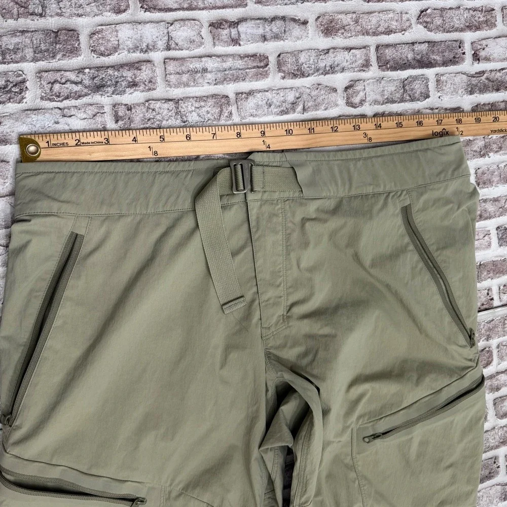 Arcteryx Palisade Cargo Pants Mens 36 x 35 Tan Khaki Technical Hiking Belted